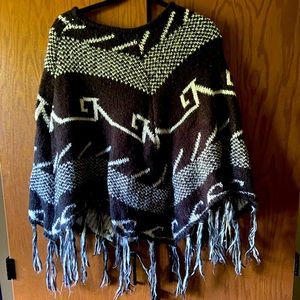 Urban Outfitters reversible poncho